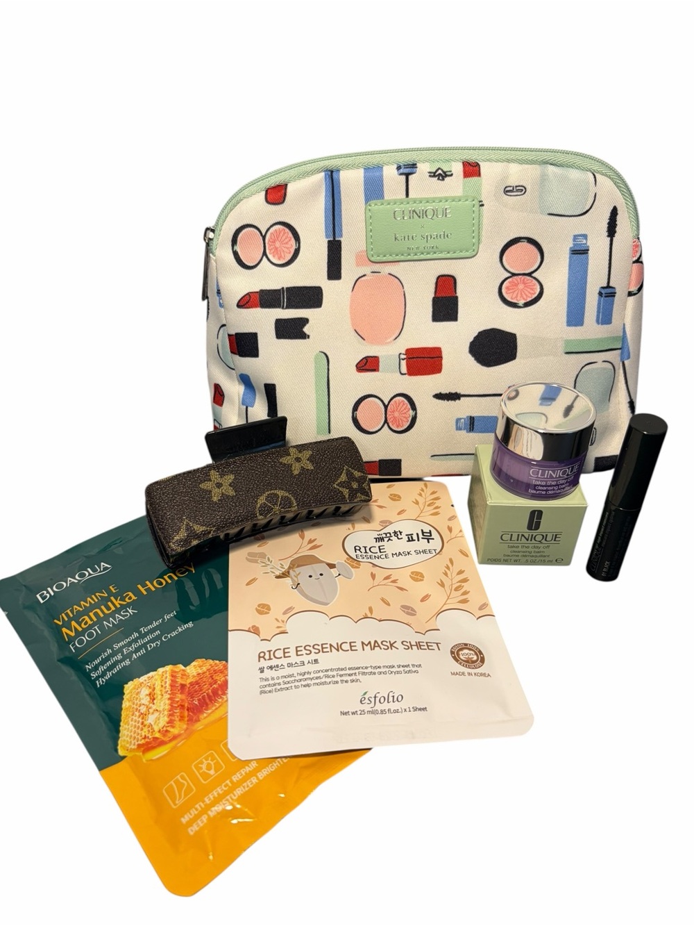 Clinique x Kate Spade Beauty Cosmetic Bag Beauty Bundle